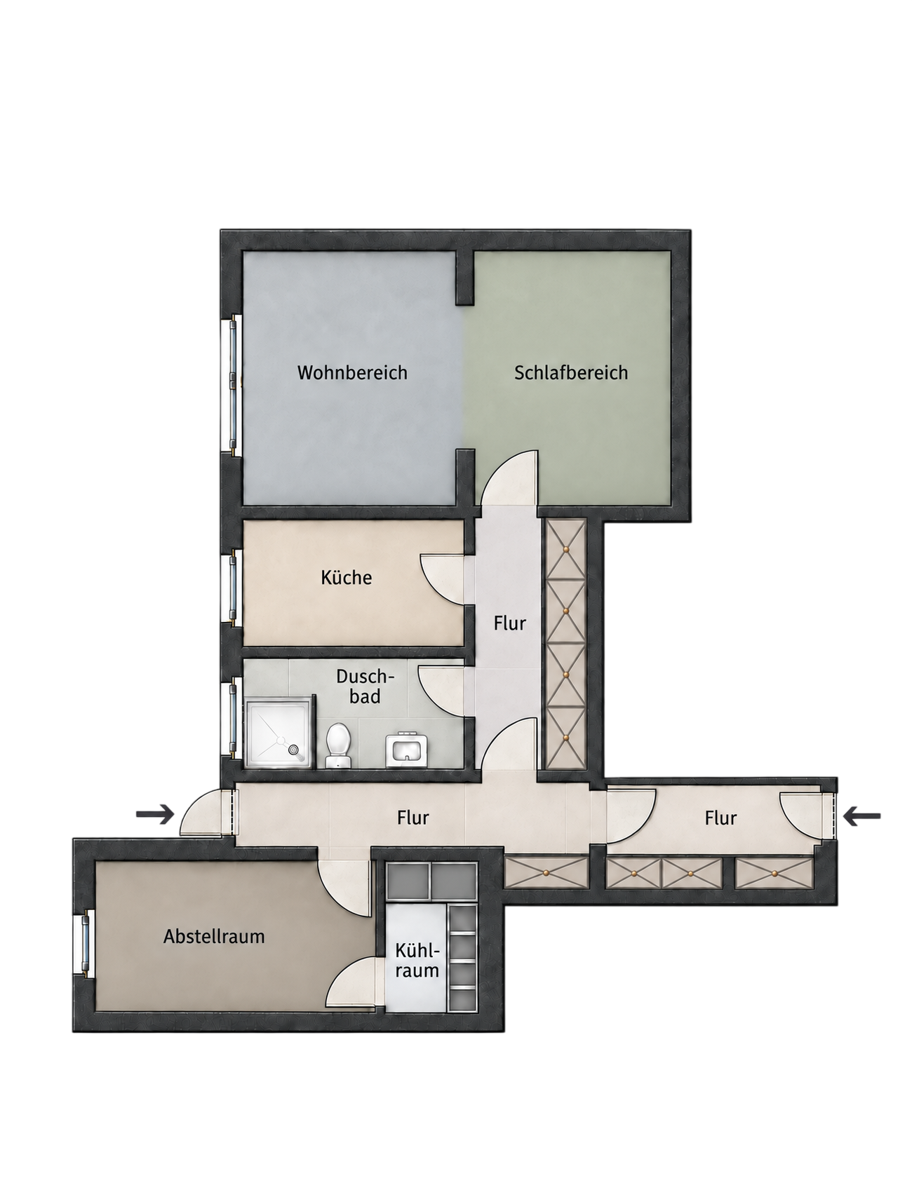 Grundriss Einliegerwohnung